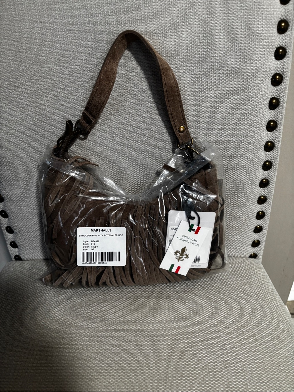 Marshalls Brown Fringed Shoulder Bag